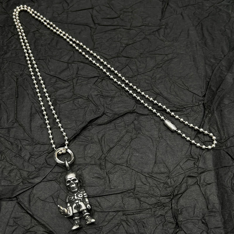 Vintage Skull Pendant Necklace