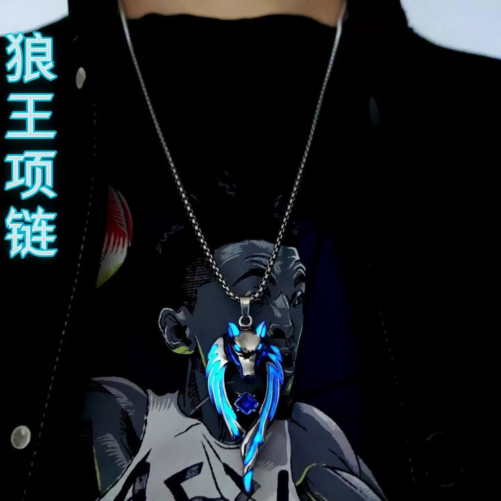 Wolf King Flame Dragon Pterosaur Children's Glow Pendant Necklace