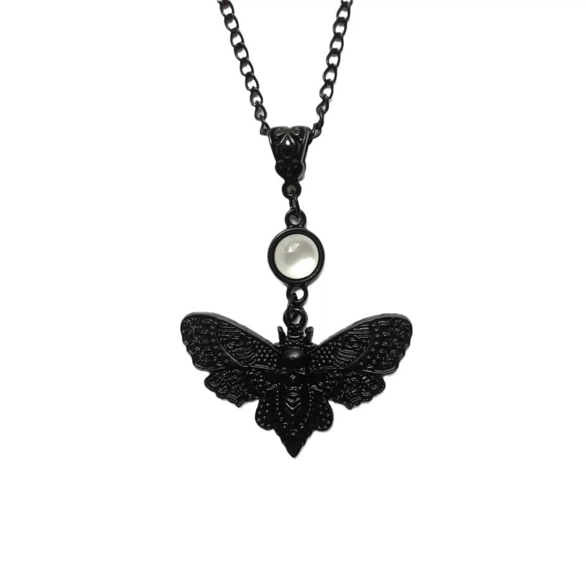 Gothic hawk moth necklace