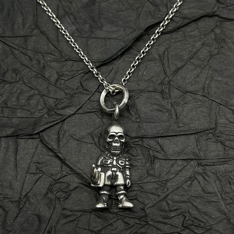 Vintage Skull Pendant Necklace