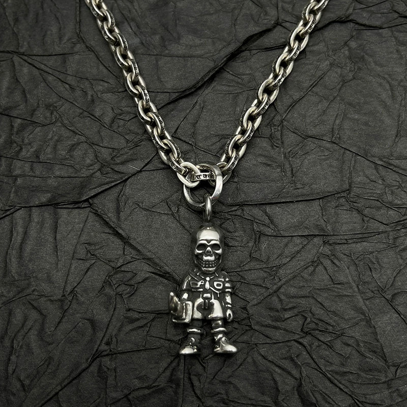Vintage Skull Pendant Necklace