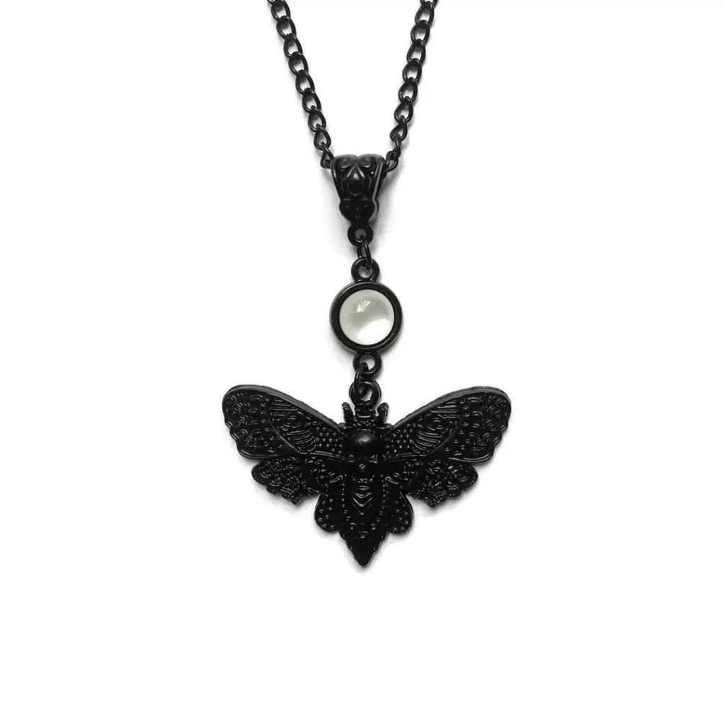 Gothic hawk moth necklace