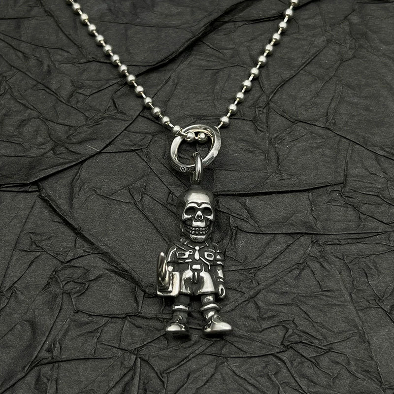 Vintage Skull Pendant Necklace