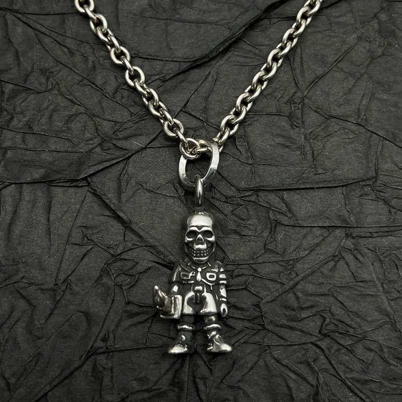 Vintage Skull Pendant Necklace