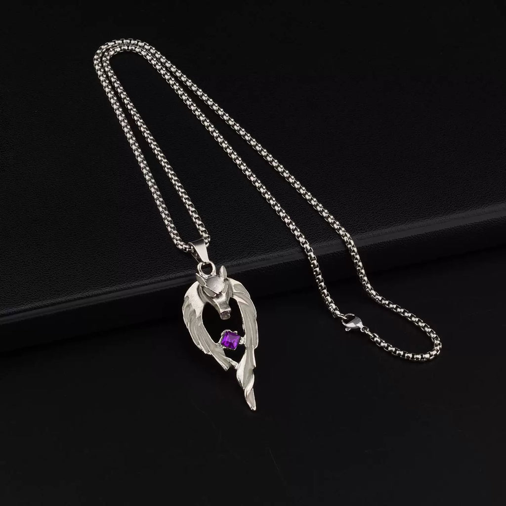 Wolf King Flame Dragon Pterosaur Children's Glow Pendant Necklace
