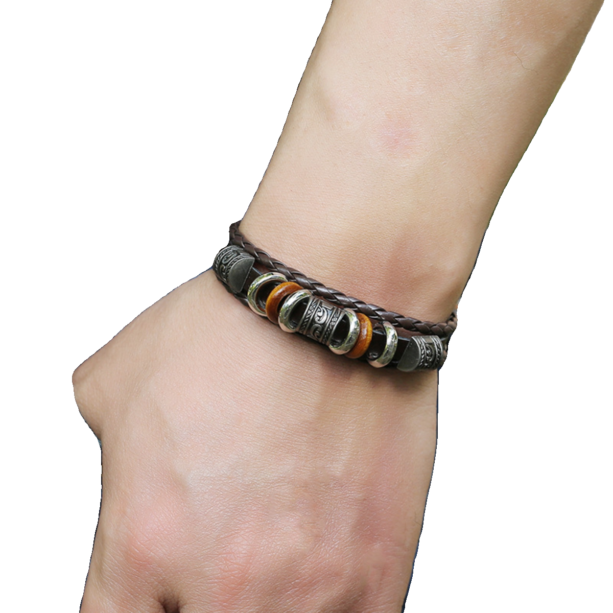 Retro Simple Beaded Multi-layer Leather Bracelet